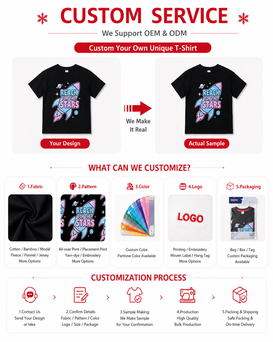 OEM and ODM customization options for boys graphic T-shirts