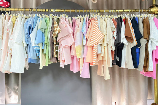 gender neutral kidswear sample collection in neutral tones