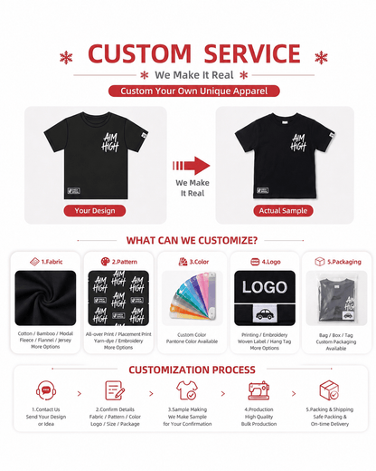 Customization options for boys Aim High graphic T-shirt