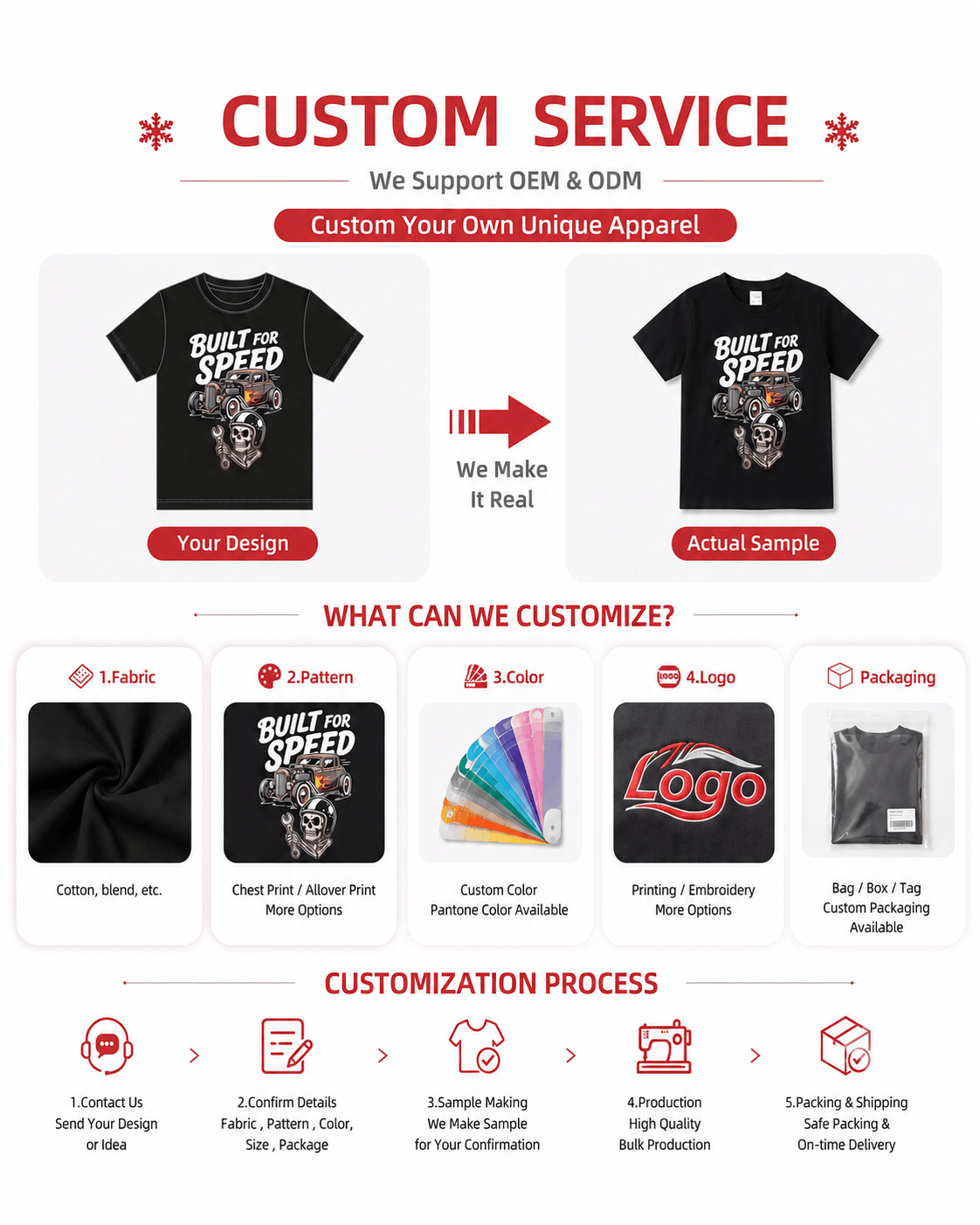 Customization options for boys Built for Speed graphic T-shirt