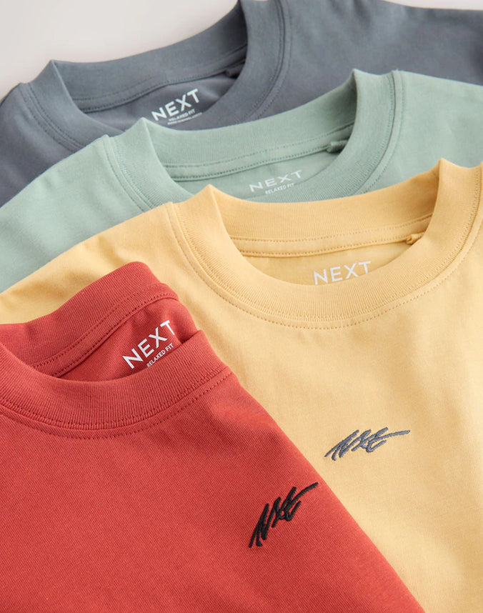 100% cotton kids T-shirt neckline and embroidery detail - Alice Apparel
