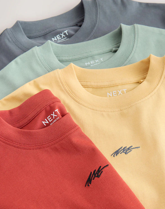 100% cotton kids T-shirt neckline and embroidery detail - MUHONG APPAREL