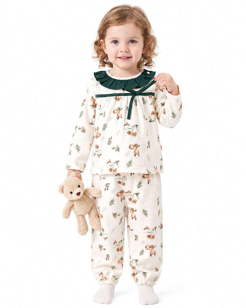 Custom bamboo baby sleepsuit with printed infant sleepwear design