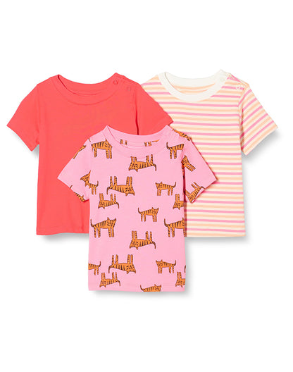 Black and blue 3-pack kids T-shirt set with dog print - Alice Apparel