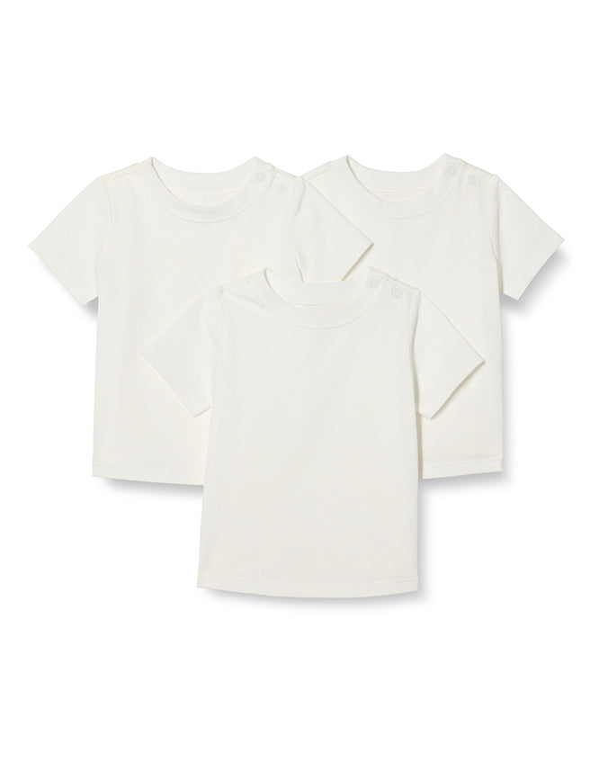 White 3-pack kids cotton T-shirt set - Alice Apparel