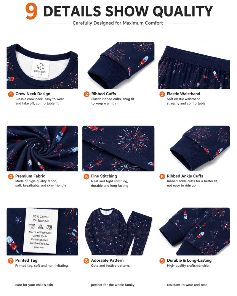 Customer presentation of coordinated sibling matching sleepwear