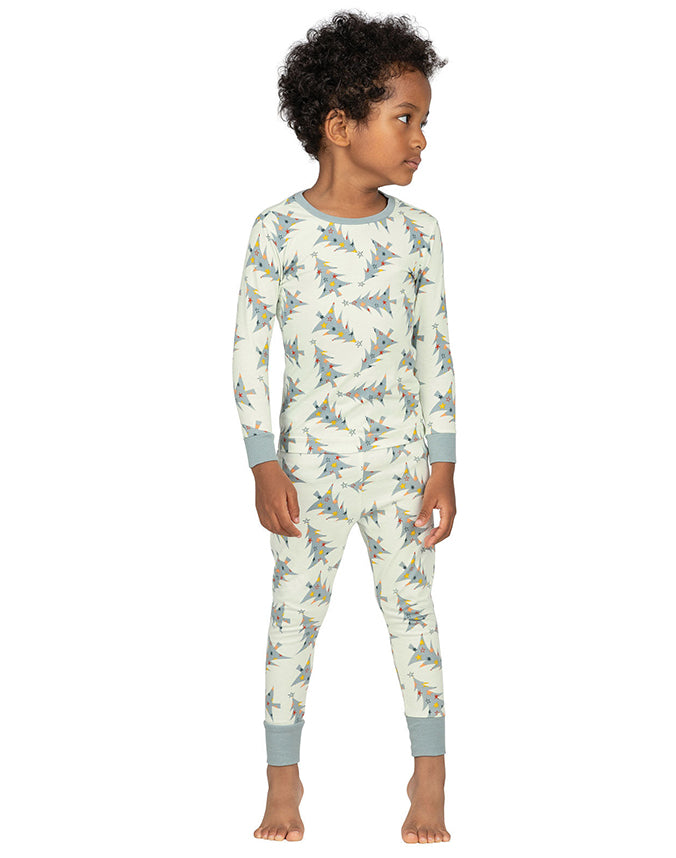 Toddler matching tree print cotton pajama set - Alice Apparel