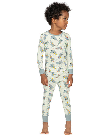 Toddler matching tree print cotton pajama set - Alice Apparel
